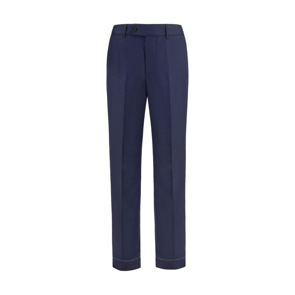 Brunello Cucinelli Blue Wool Oves Aries Dress Men's Pants