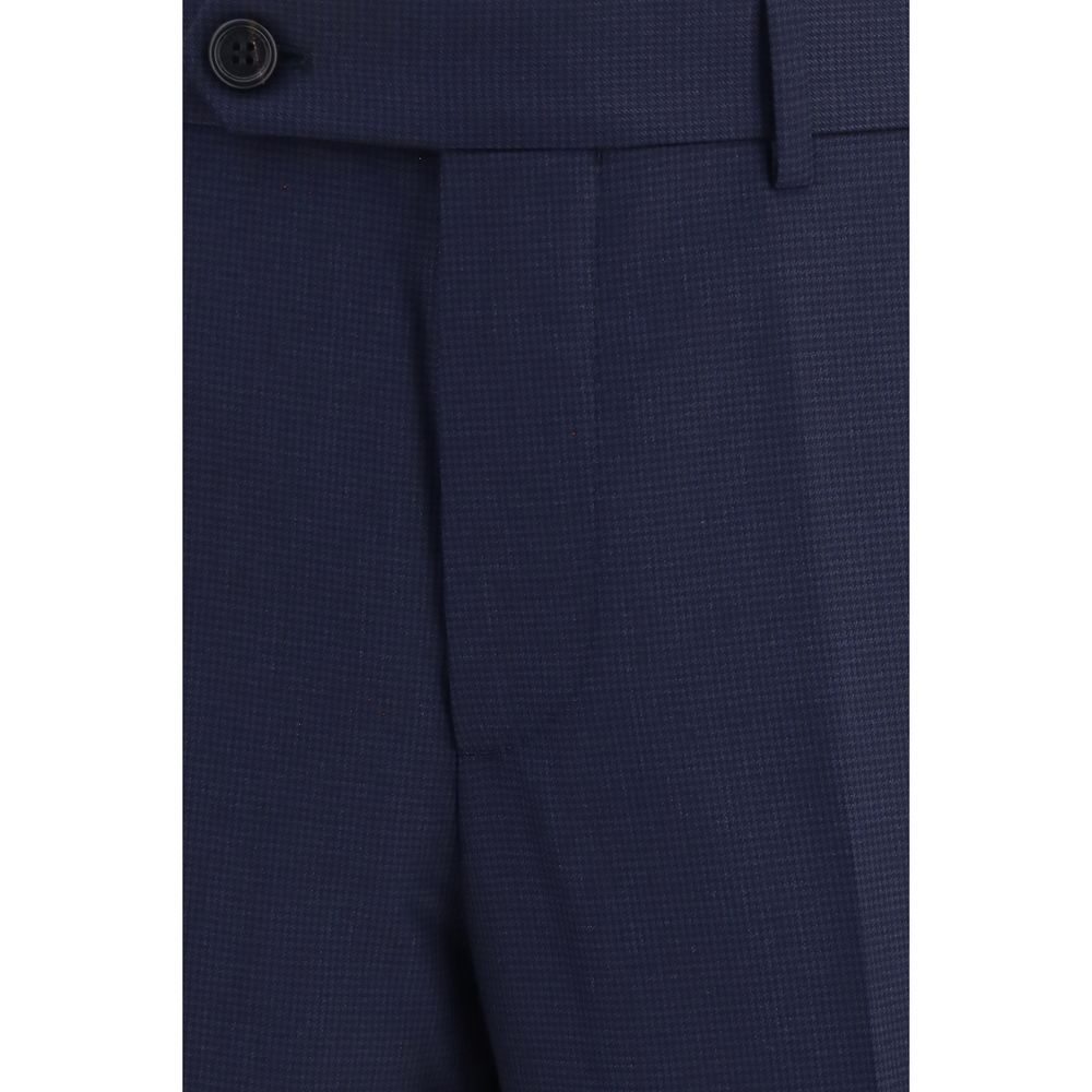 Brunello Cucinelli Blue Wool Oves Aries Dress Men's Pants