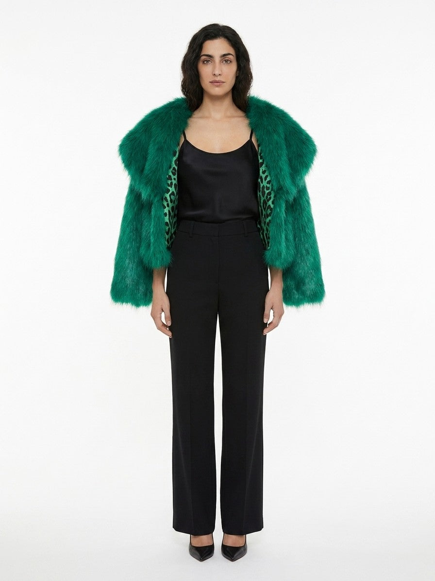 Dolce & Gabbana Green MicroModal Women's Coat