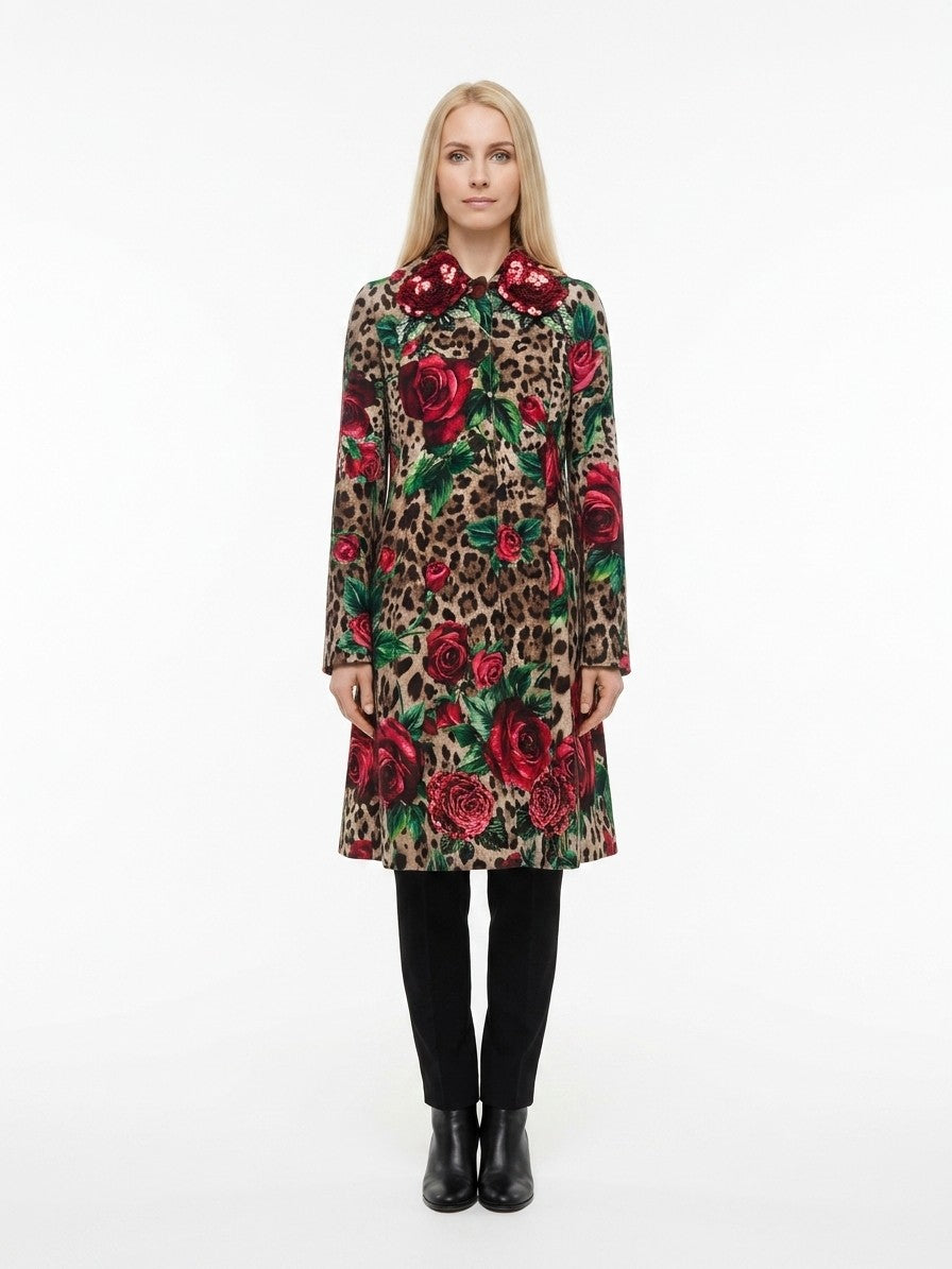 Dolce & Gabbana Multicolor Wool Women's Coat