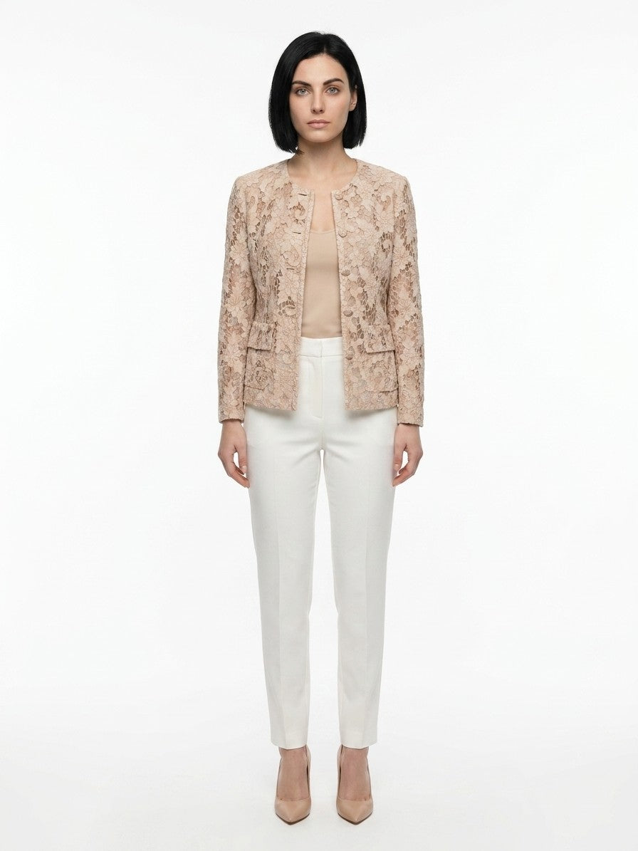 Dolce & Gabbana Beige Cotton Sleeveless Women's Jacket