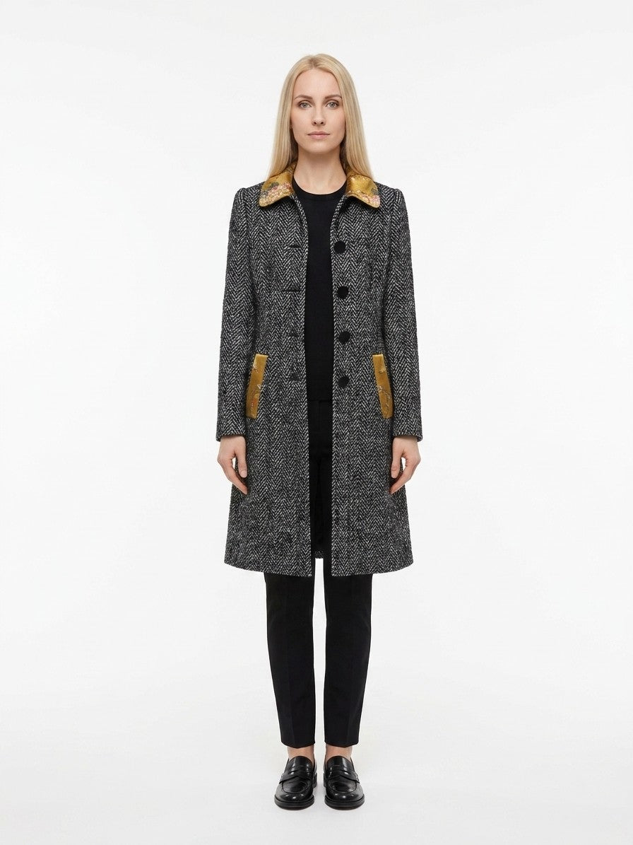 Dolce & Gabbana Multicolor Elastane Women's Coat