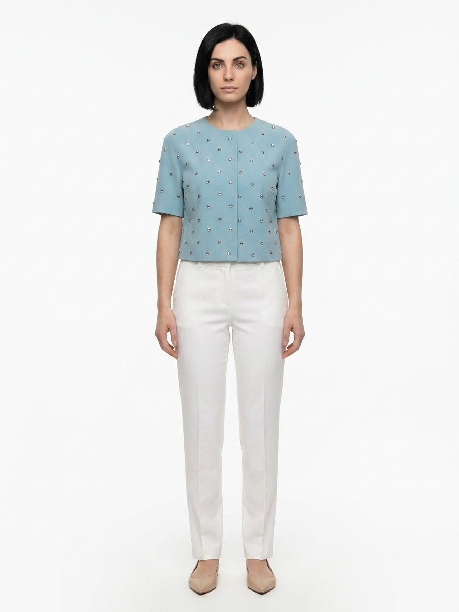 Dolce & Gabbana Light Blue Acetate Women's Jacket