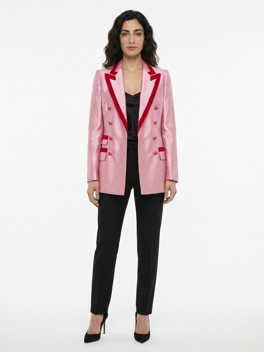 Dolce & Gabbana Pink Cotton Women's Blazer