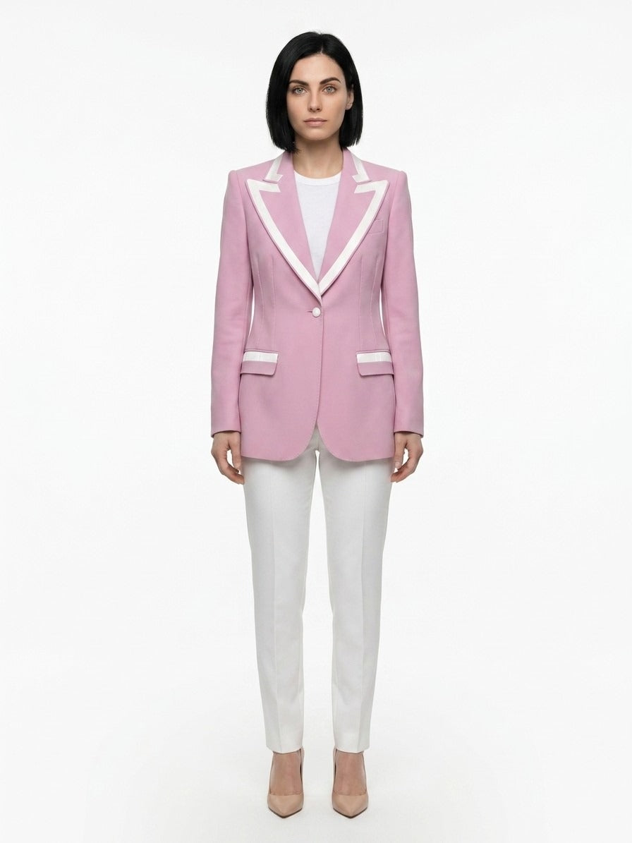 Dolce & Gabbana Pink Elastane Women's Blazer