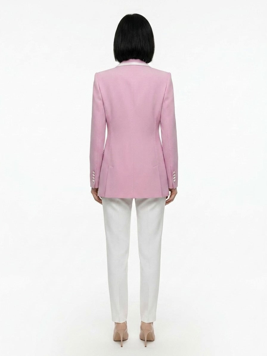 Dolce & Gabbana Pink Elastane Women's Blazer