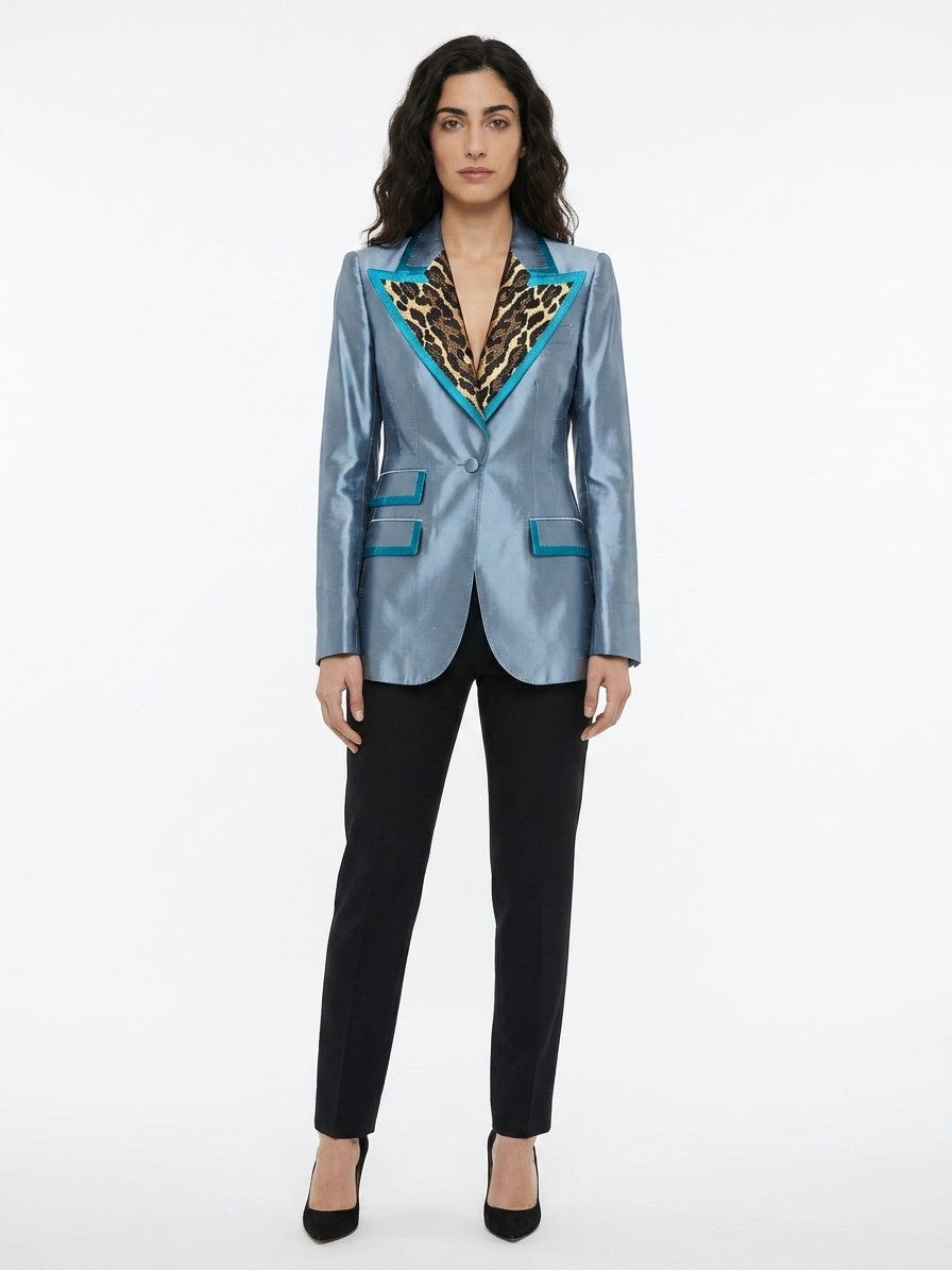 Dolce & Gabbana Blue Polyamide Women's Blazer