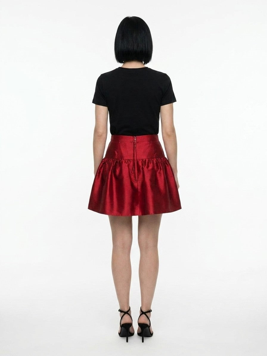 Dolce & Gabbana Red Silk Mini Women's Skirt
