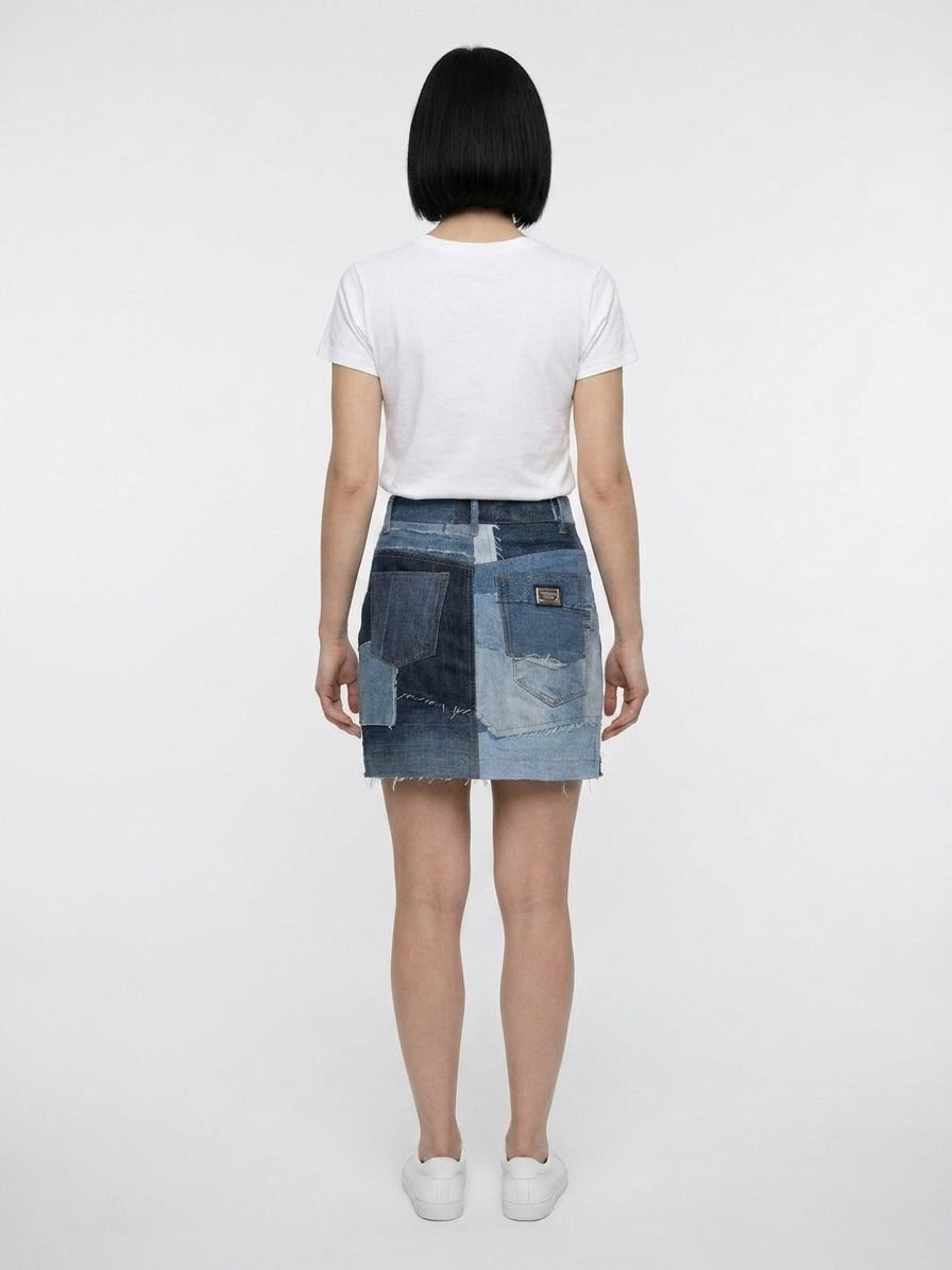Dolce & Gabbana Multicolor Cotton Mini Women's Skirt