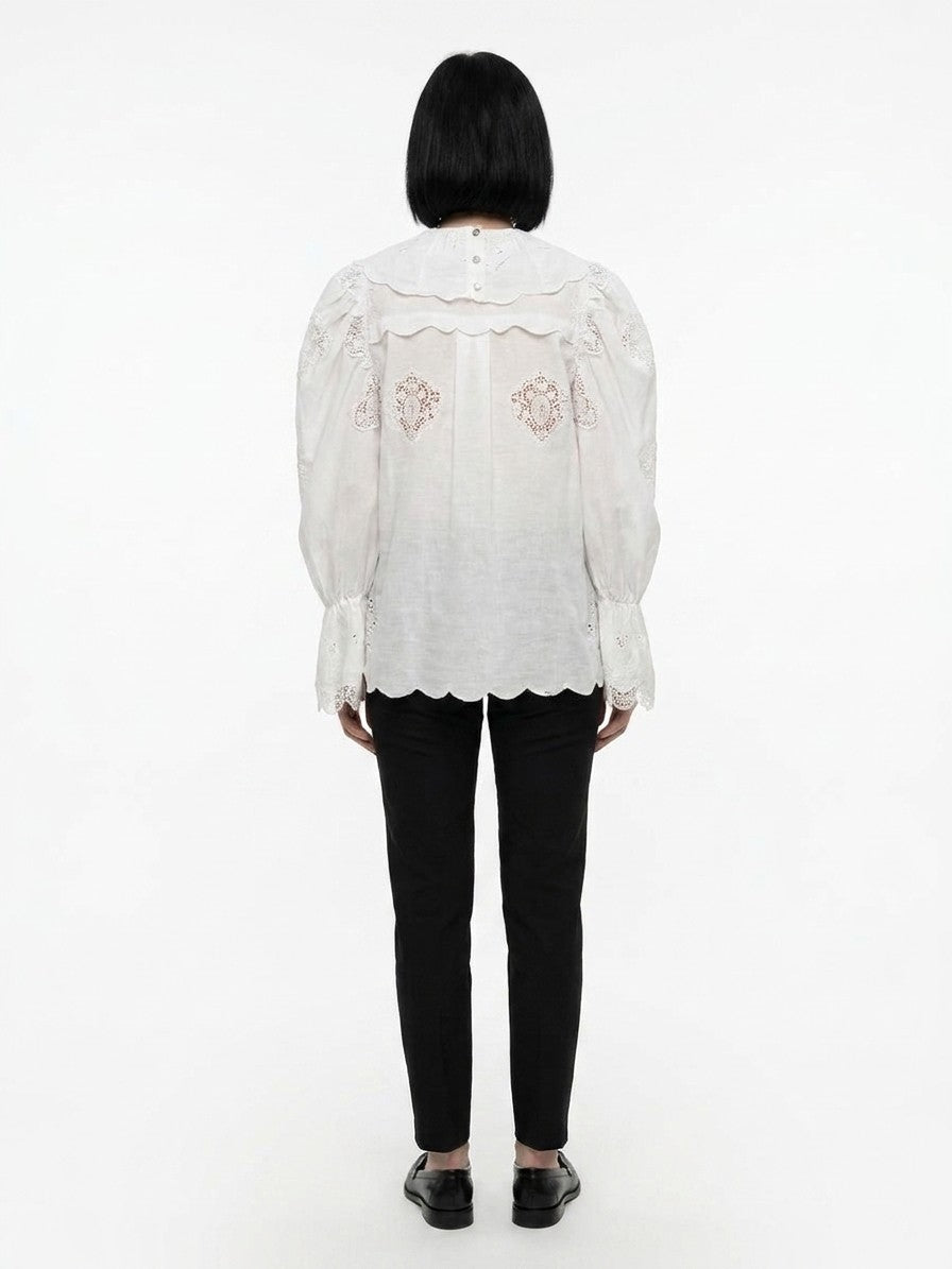 Dolce & Gabbana White Cotton Women's Blouse