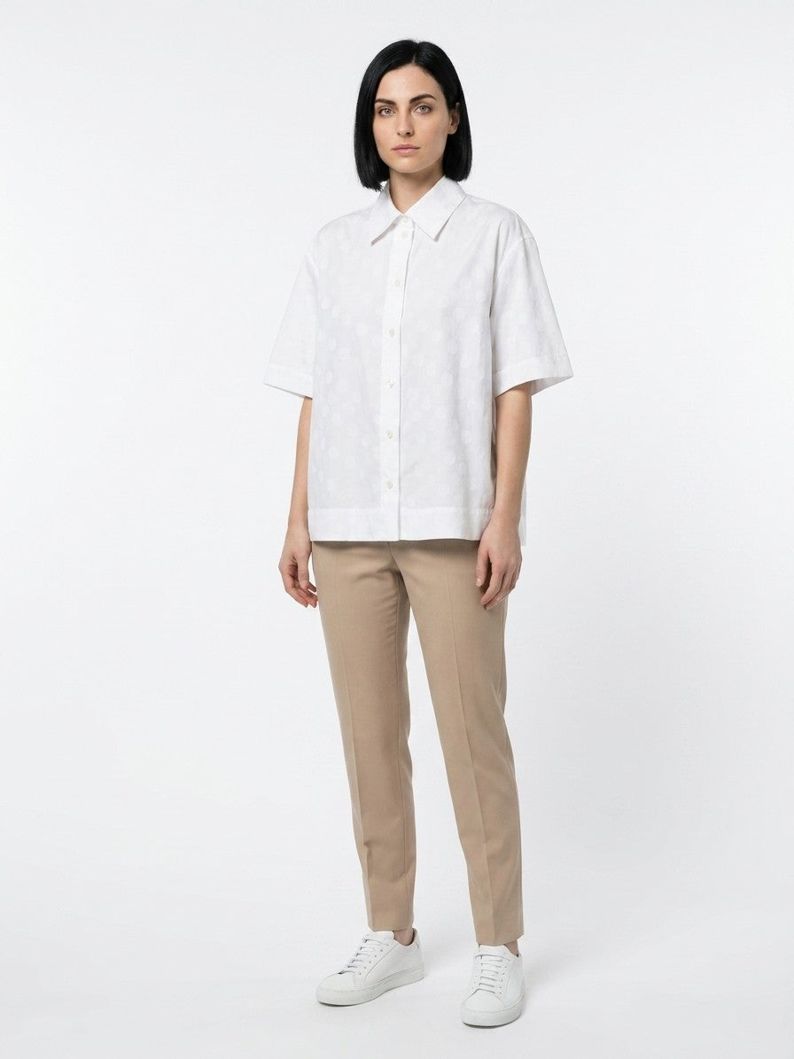 Dolce & Gabbana White Cotton Shortsleeve Women's Shirt