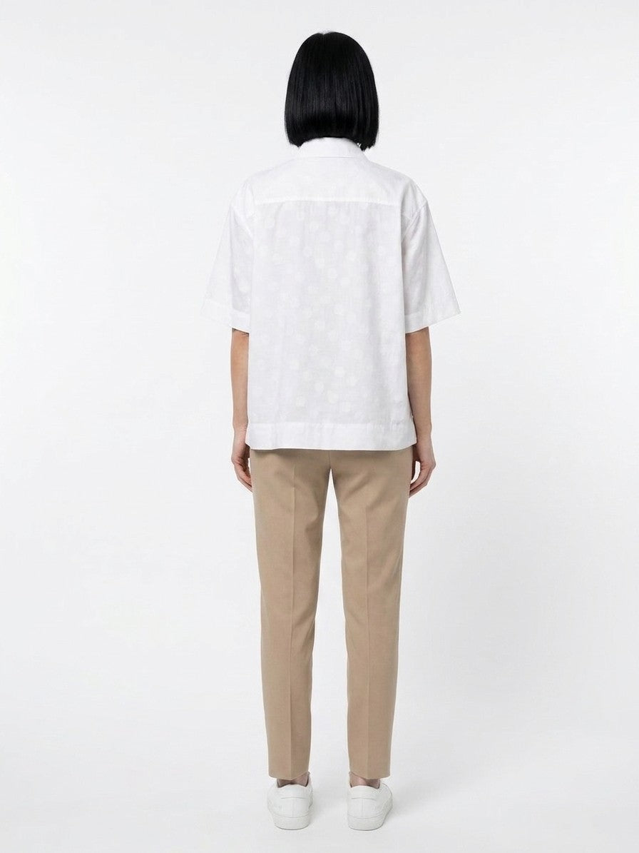 Dolce & Gabbana White Cotton Shortsleeve Women's Shirt