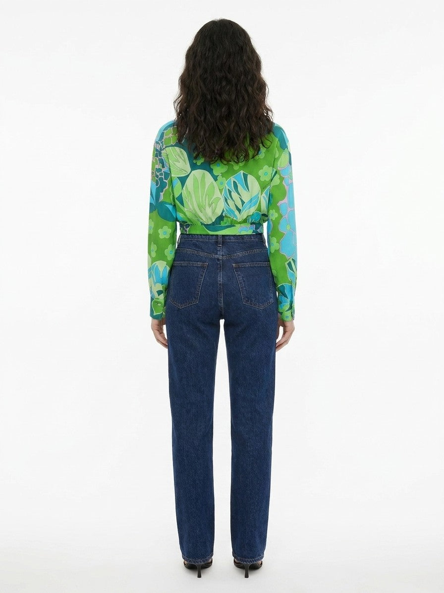 Dolce & Gabbana Multicolor Elastane Pattern Women's Shirt