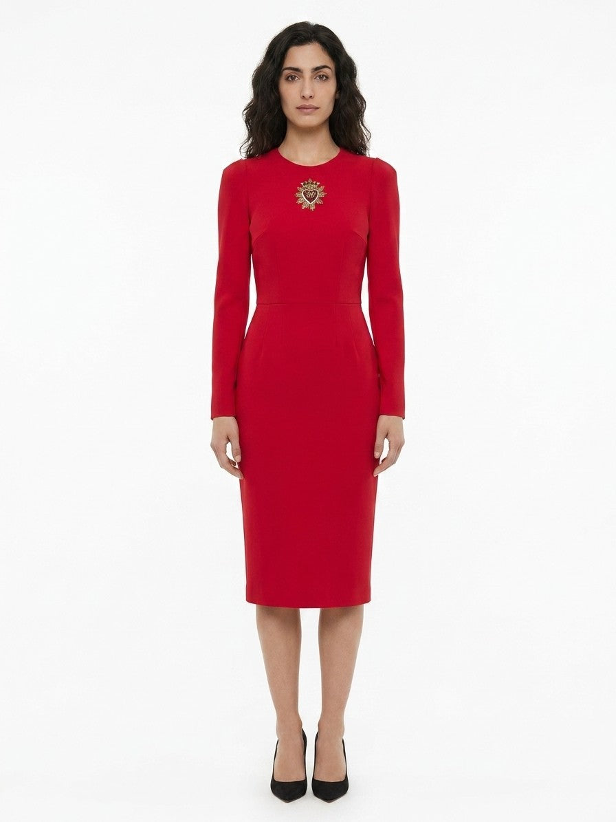 Dolce & Gabbana Red Acetate Casual Women's Dress