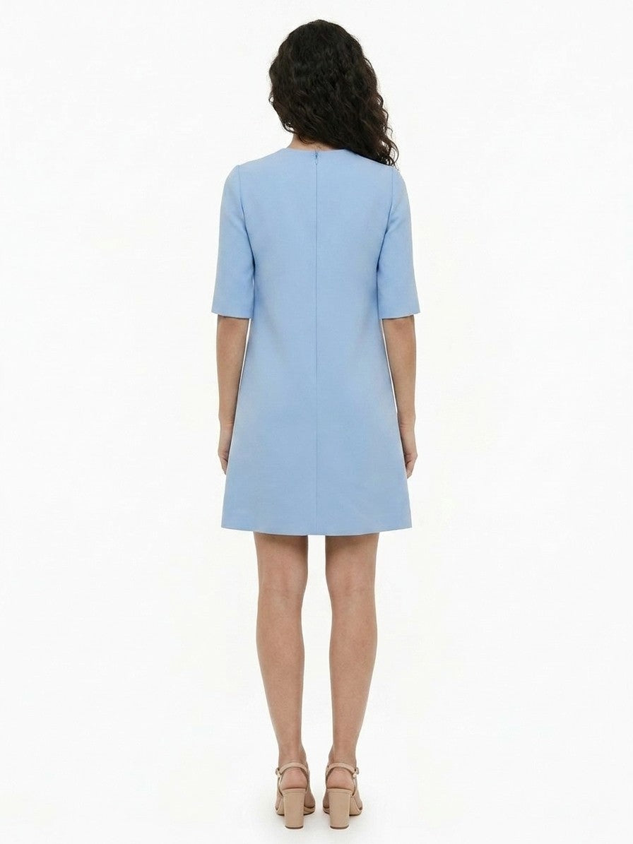 Dolce & Gabbana Light Blue Virgin Wool Casual Women's Dress