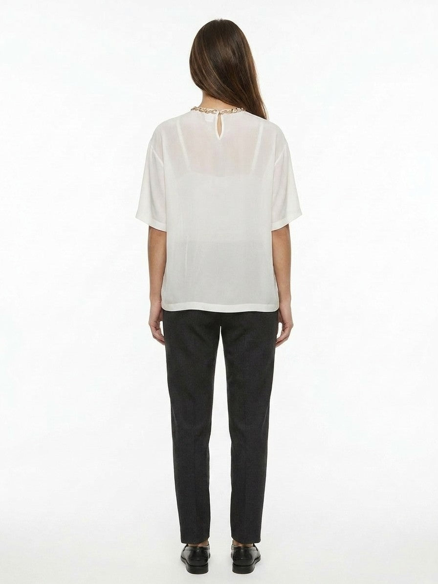 Dolce & Gabbana White Silk Women's T-Shirt