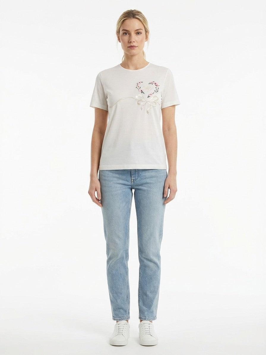 Dolce & Gabbana White Silk Women's T-Shirt