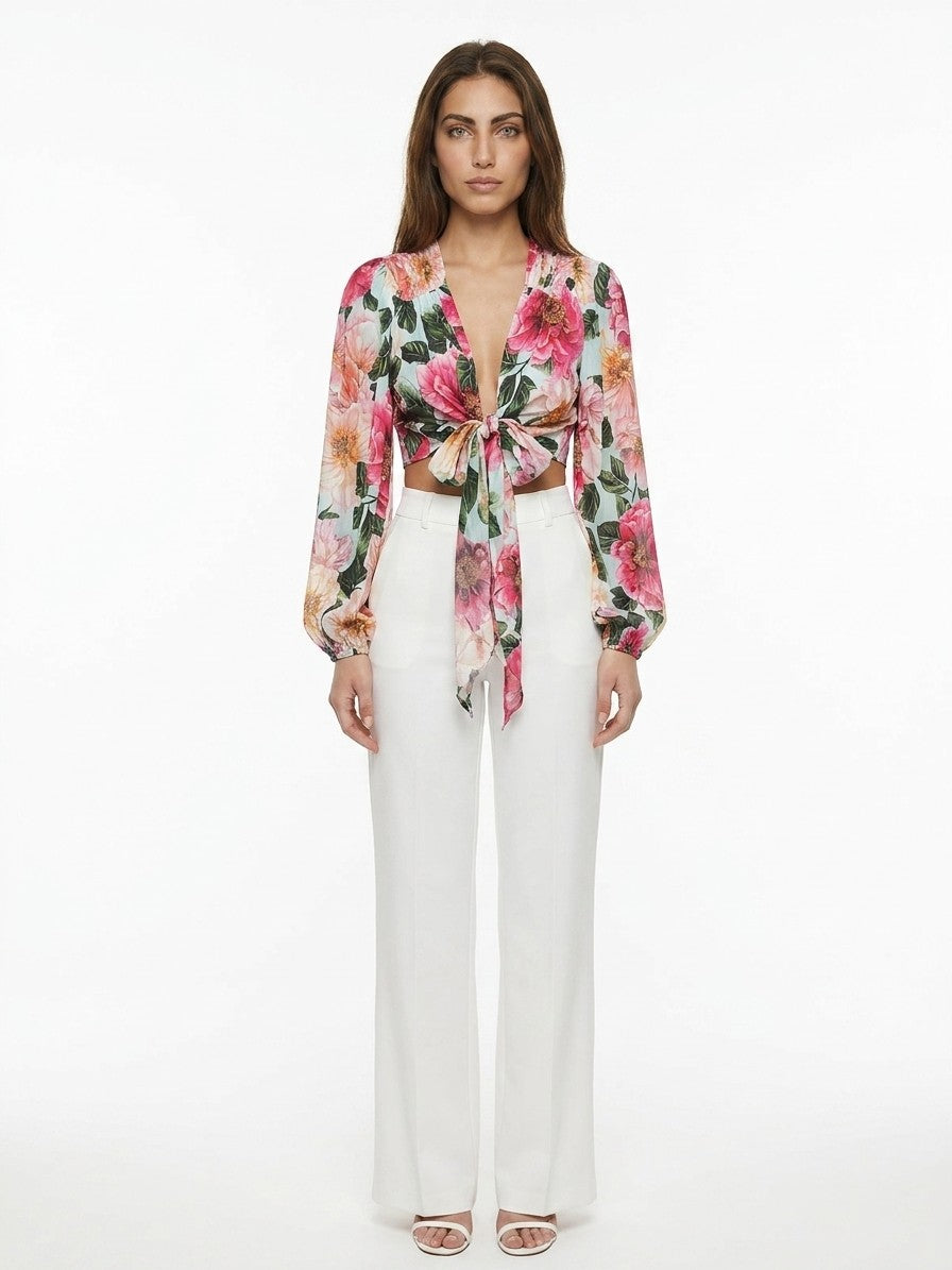 Dolce & Gabbana Multicolor Elastane Pattern Women's Shirt