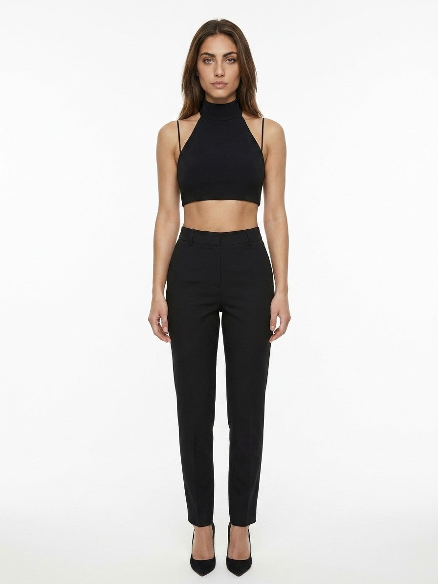 Dolce & Gabbana Black Elastane Skinny Women's Pants