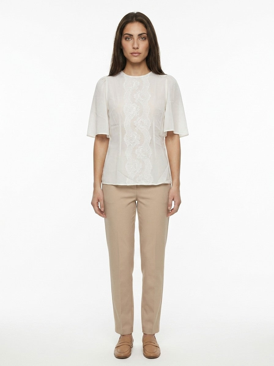Dolce & Gabbana White Silk Women's Blouse