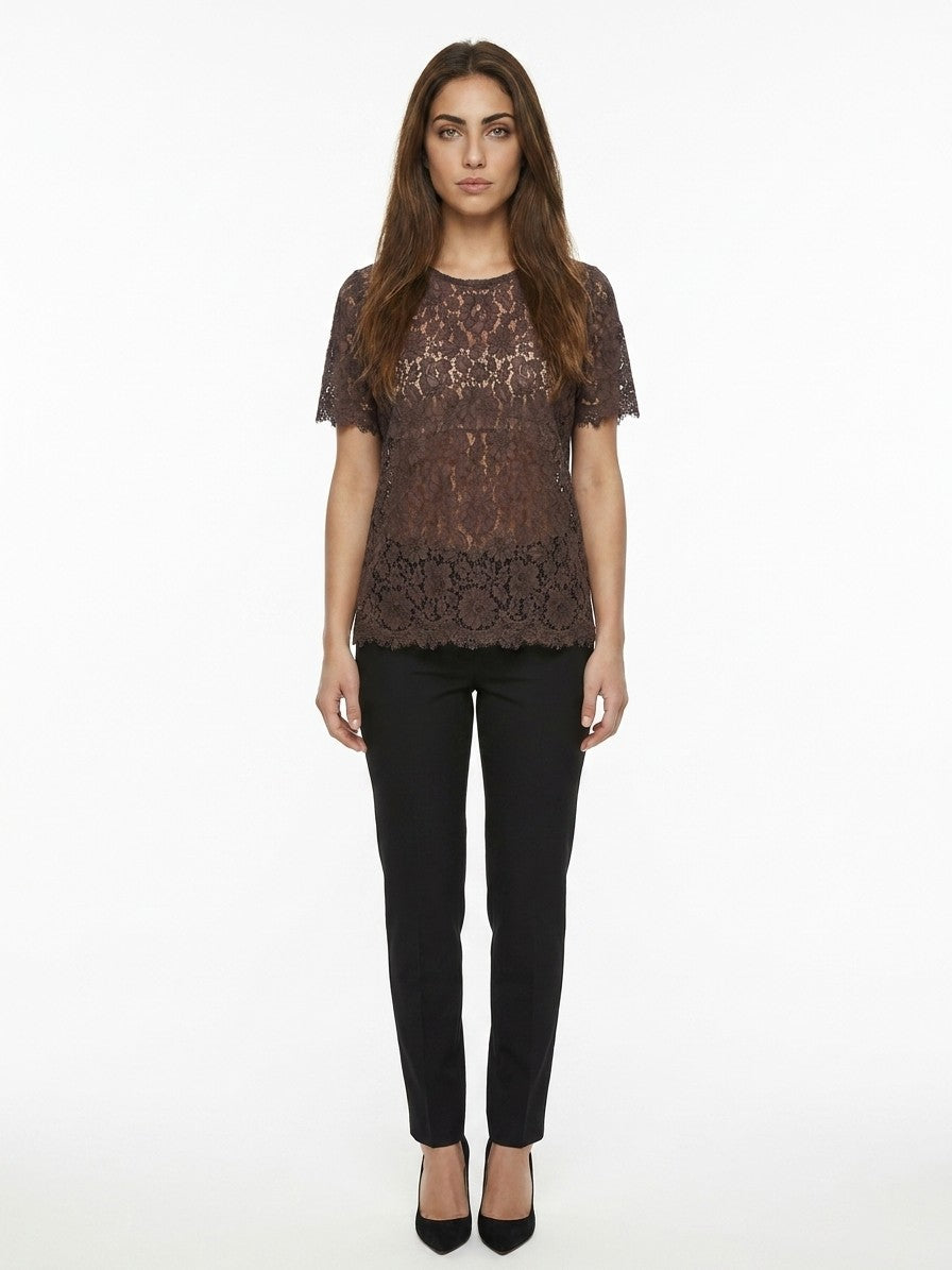 Dolce & Gabbana Brown Cotton Women's T-Shirt