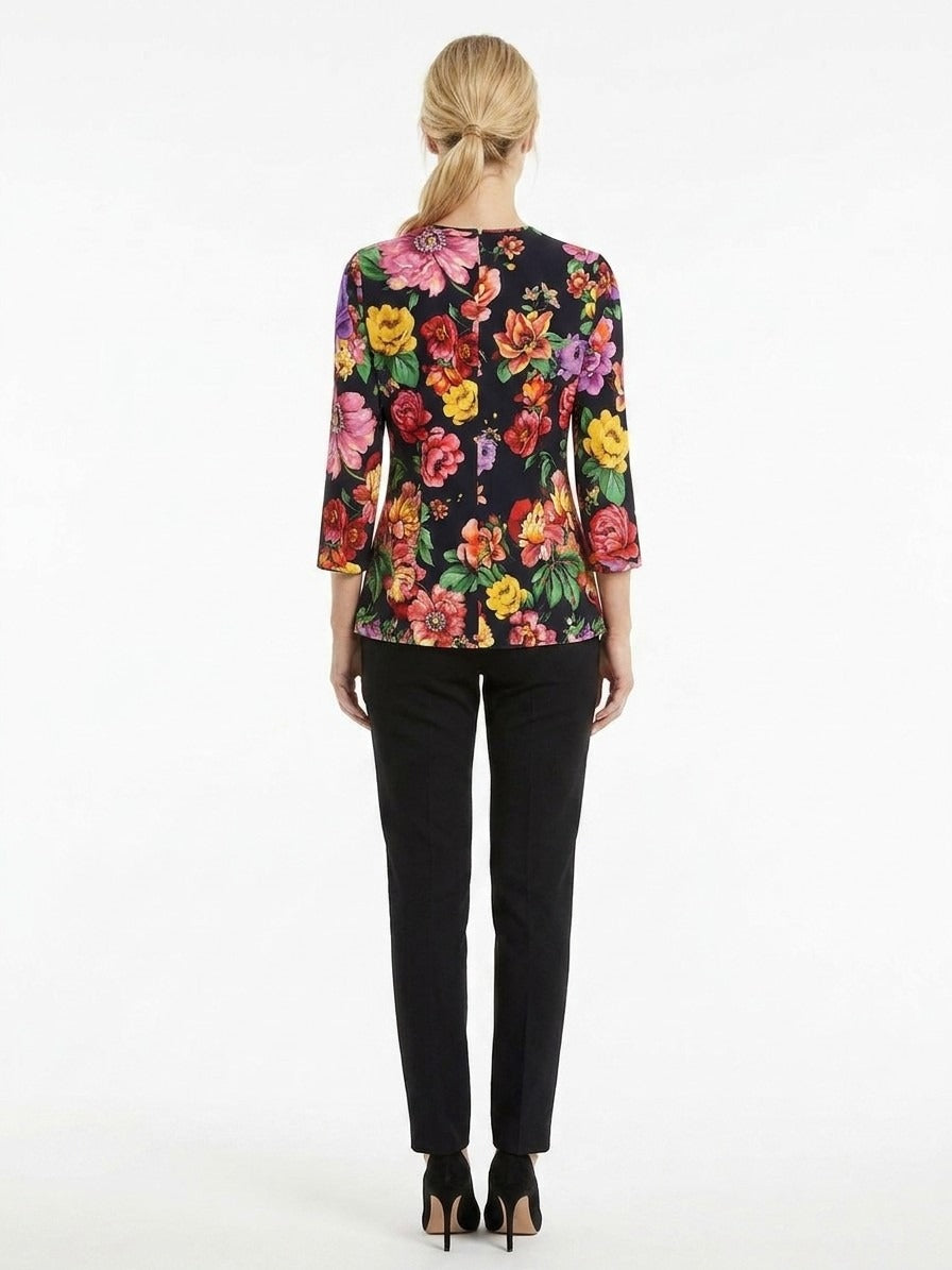 Dolce & Gabbana Multicolor Elastane Pattern Women's Shirt