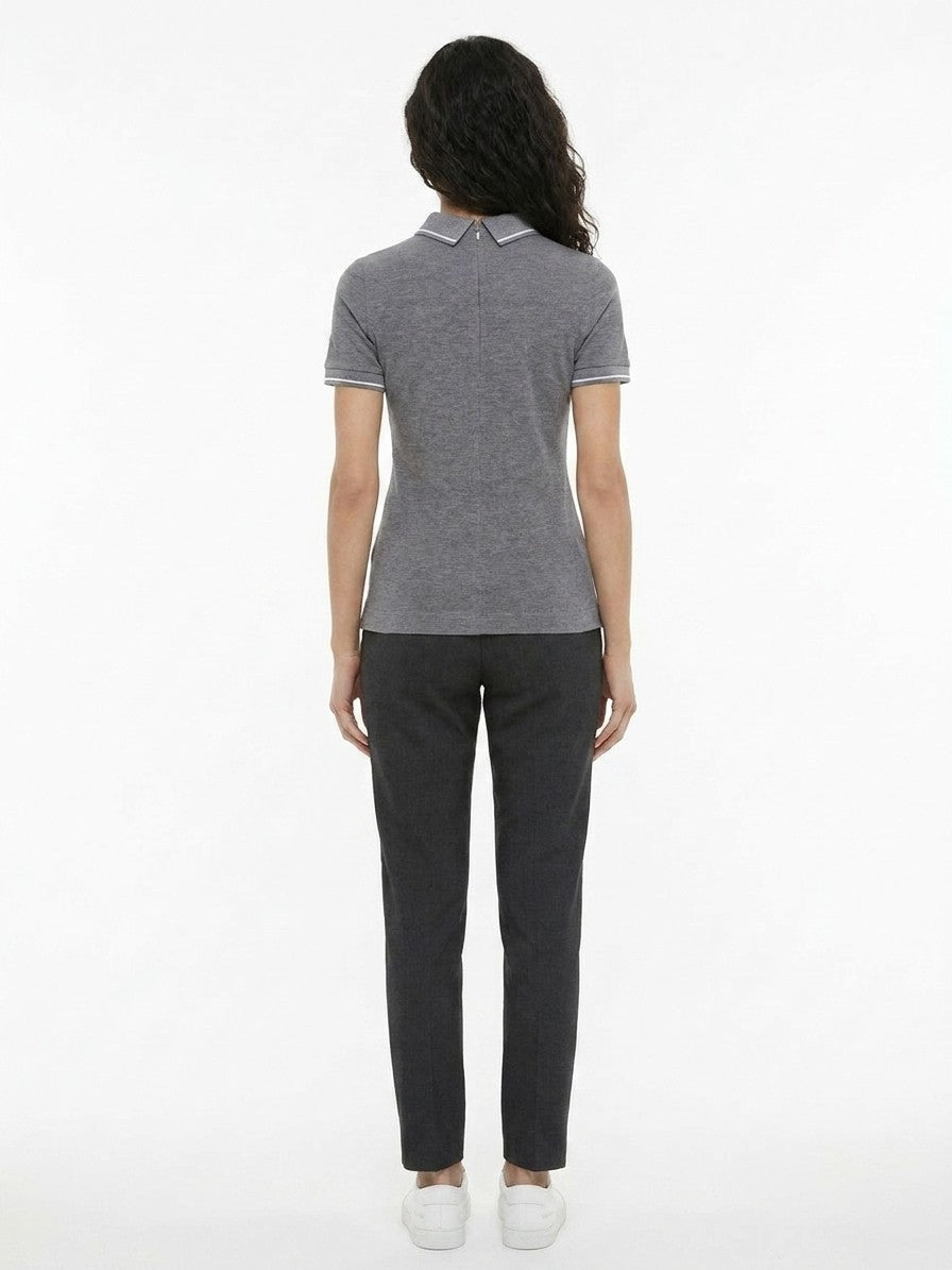 Dolce & Gabbana Gray Cotton Polo Women's Shirt