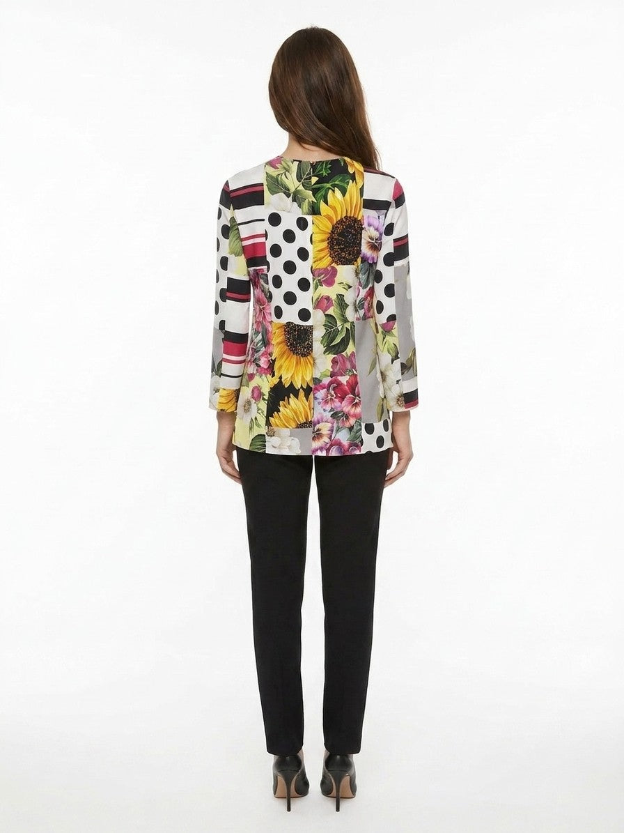 Dolce & Gabbana Multicolor Elastane Pattern Women's Shirt
