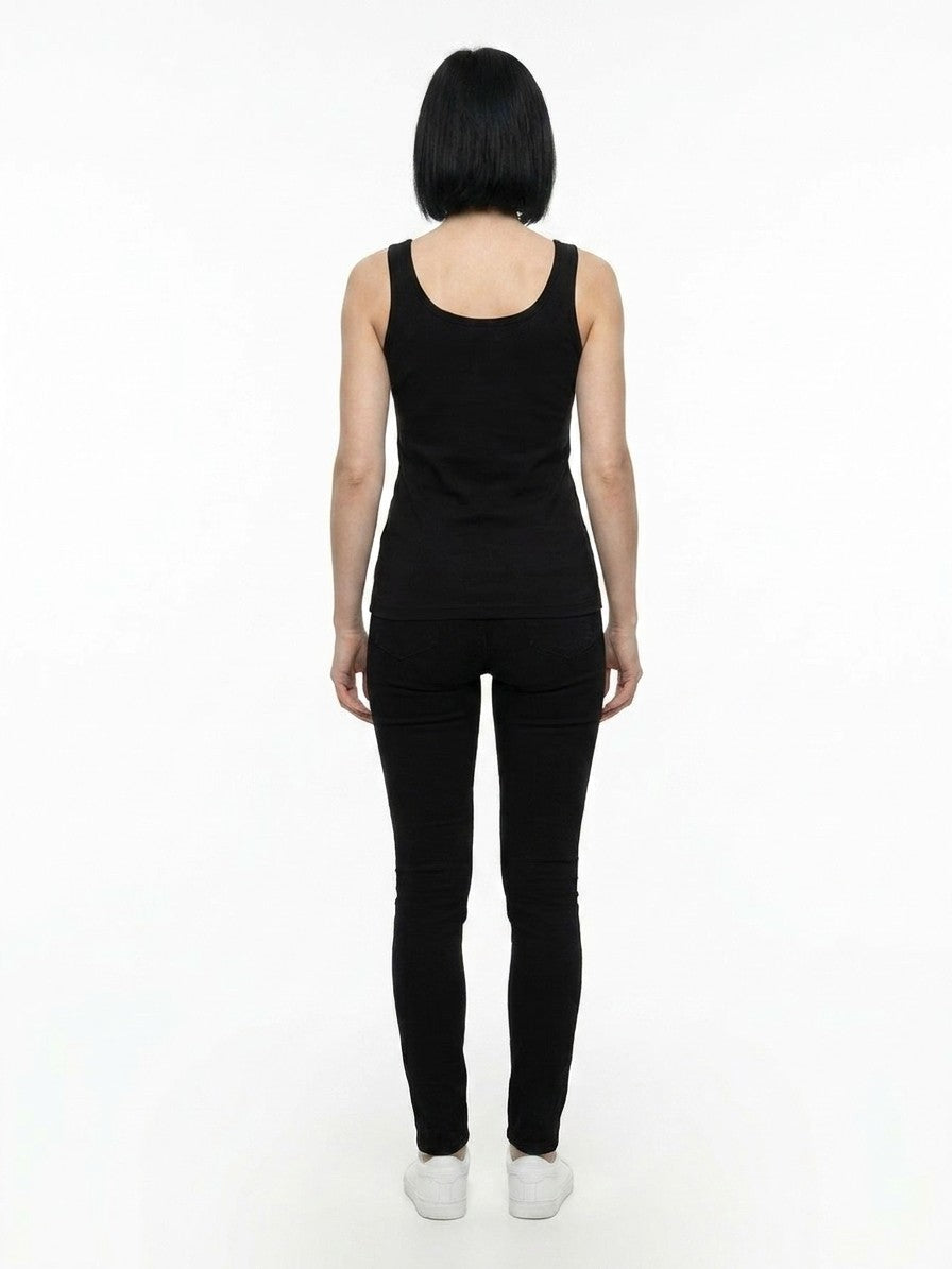 Dolce & Gabbana Black Cotton Tank Women's Tops