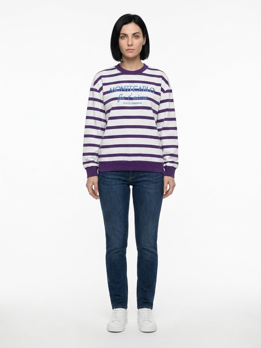 Dolce & Gabbana Bicolor Cotton Women's Sweatshirt