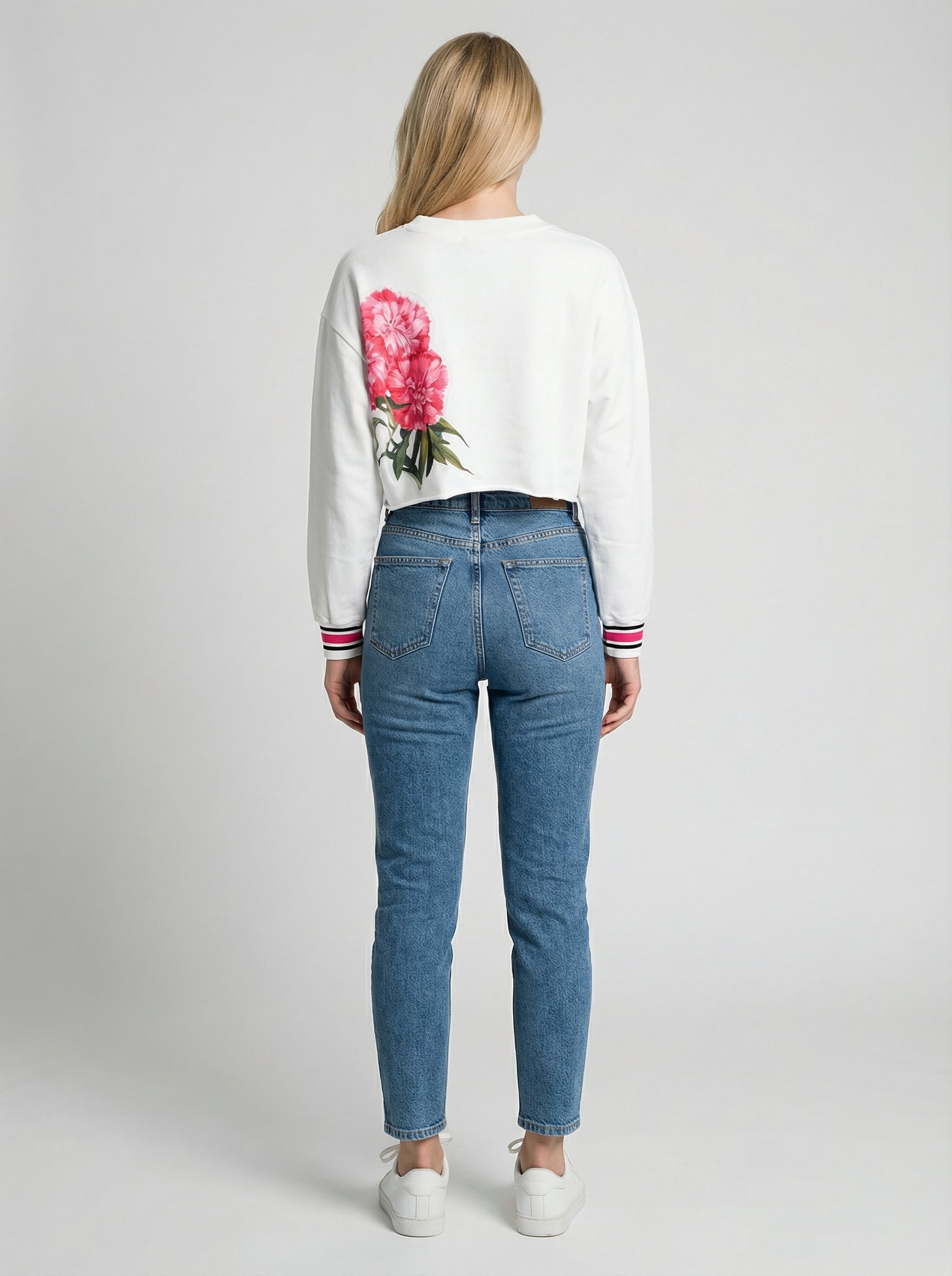 Dolce & Gabbana White Cotton Women's Sweatshirt
