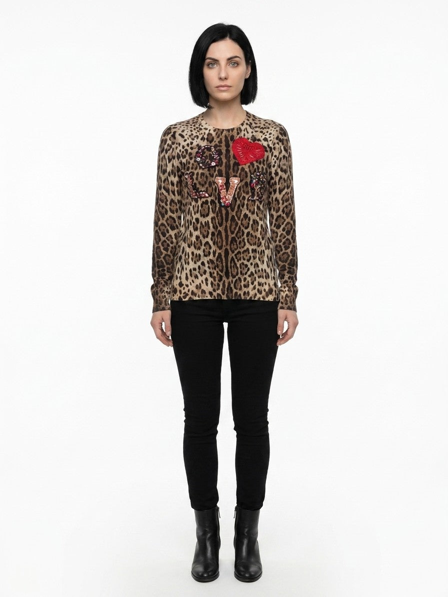Dolce & Gabbana Multicolor Virgin Wool Women's Sweatshirt