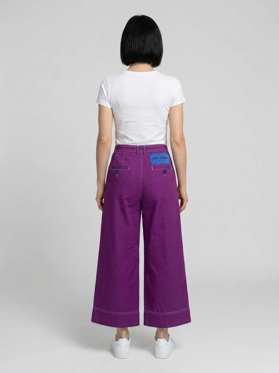 Dolce & Gabbana Purple Cotton Joggers (Workout Women's Pants)