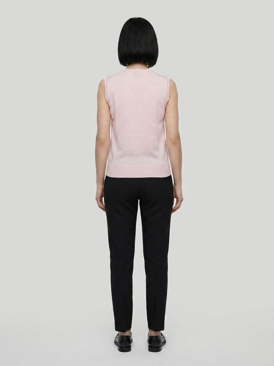 Dolce & Gabbana Pink Silk Tank Women's Tops