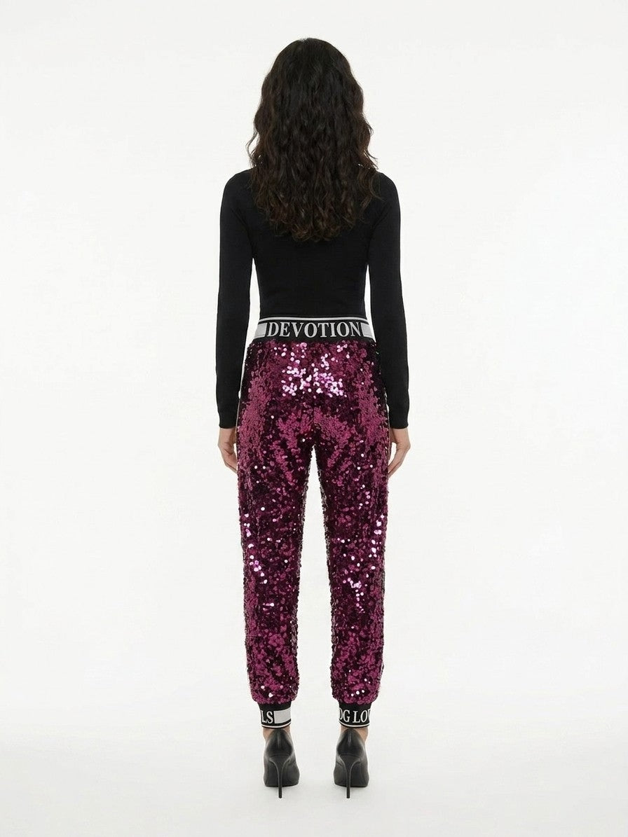 Dolce & Gabbana Pink Polyester Casual Women's Pants