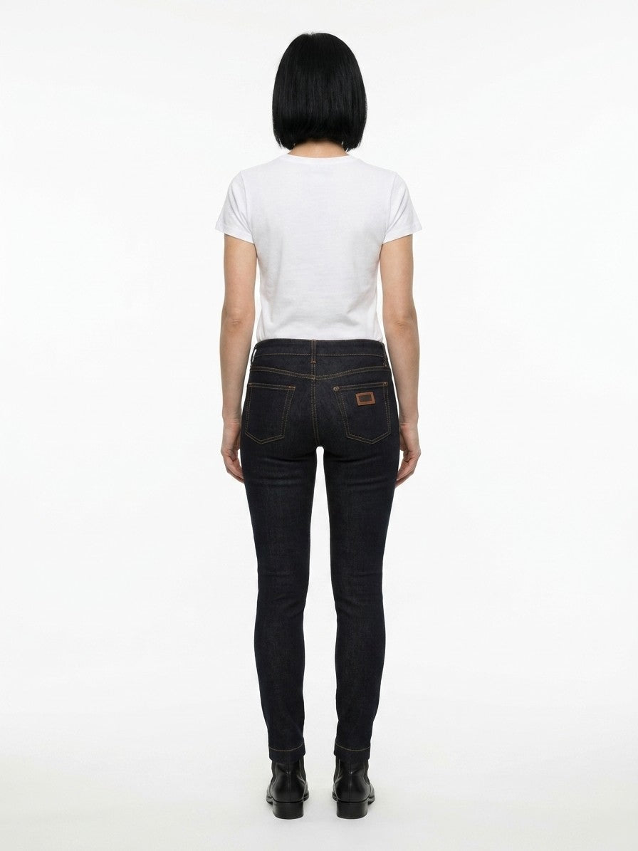 Dolce & Gabbana Blue Cotton Skinny Women's Jeans