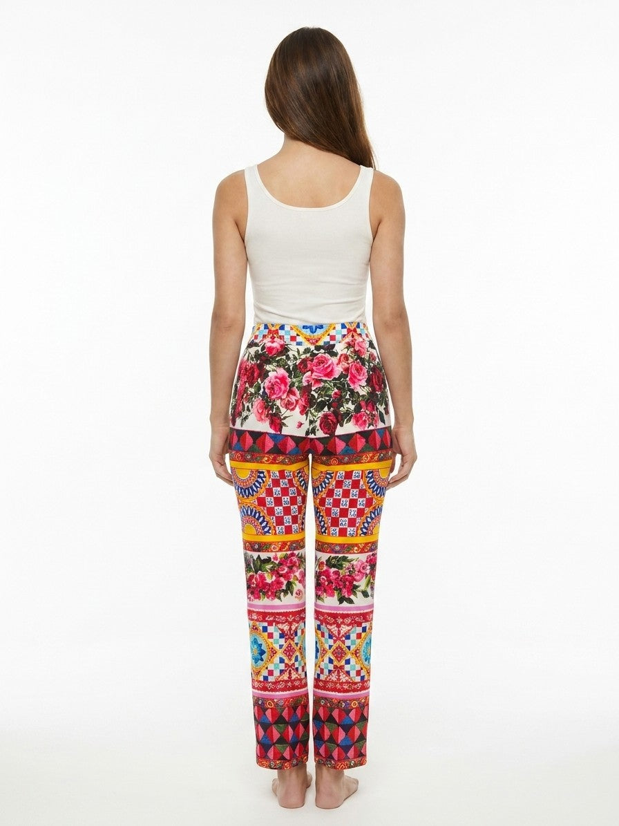 Dolce & Gabbana Multicolor Cotton Casual Women's Pants