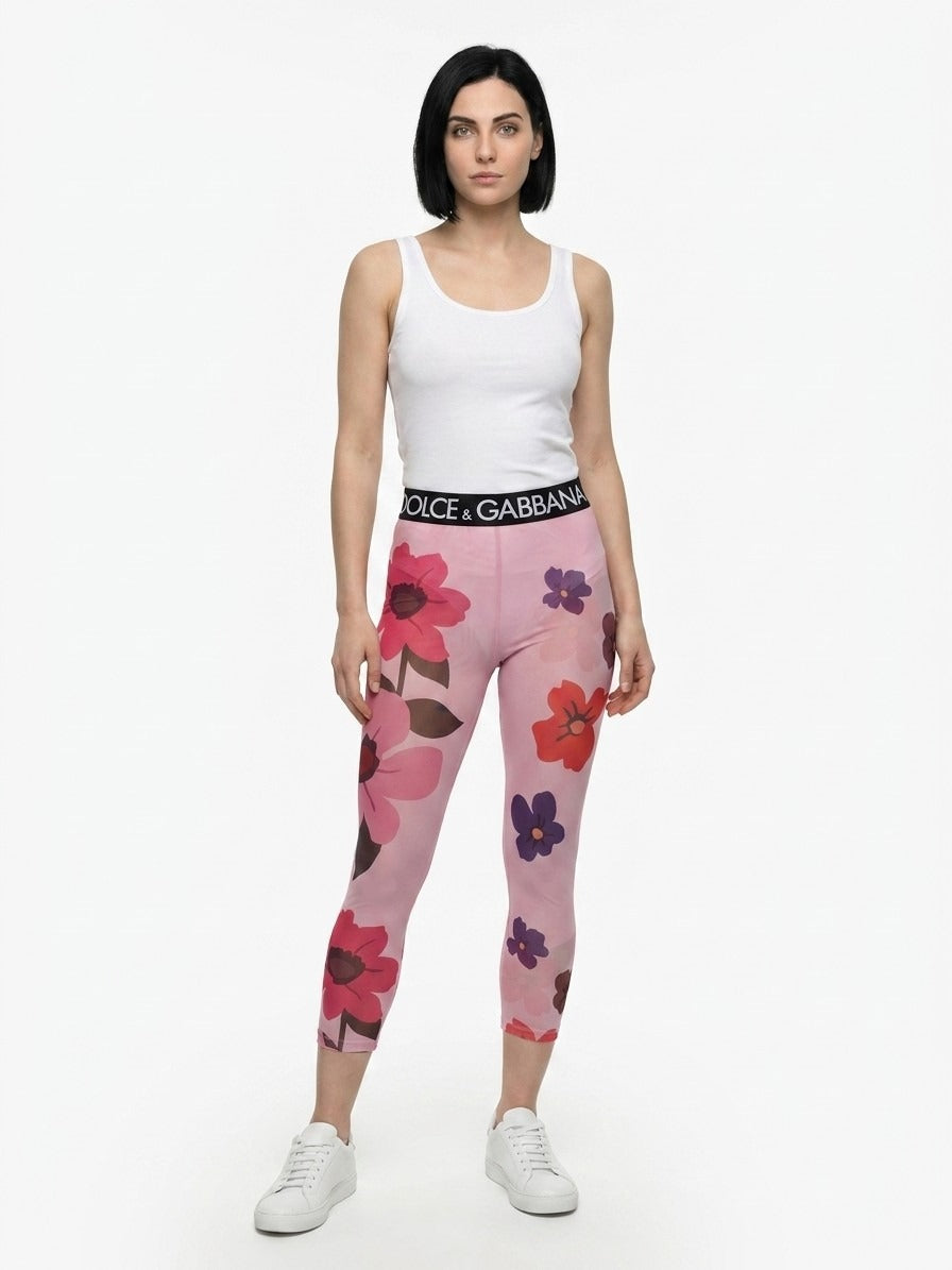 Dolce & Gabbana Multicolor Elastane Women's Leggings