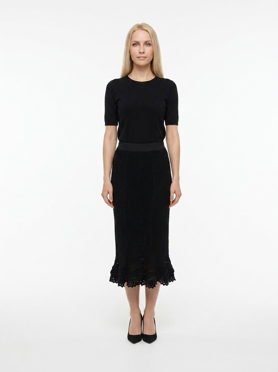 Dolce & Gabbana Black Virgin Wool Casual Women's Dress