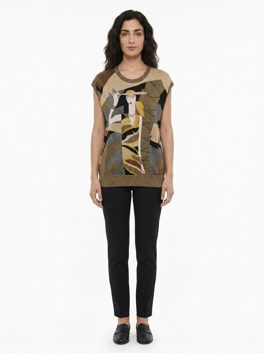 Dolce & Gabbana Multicolor Polyester Tank Women's Tops
