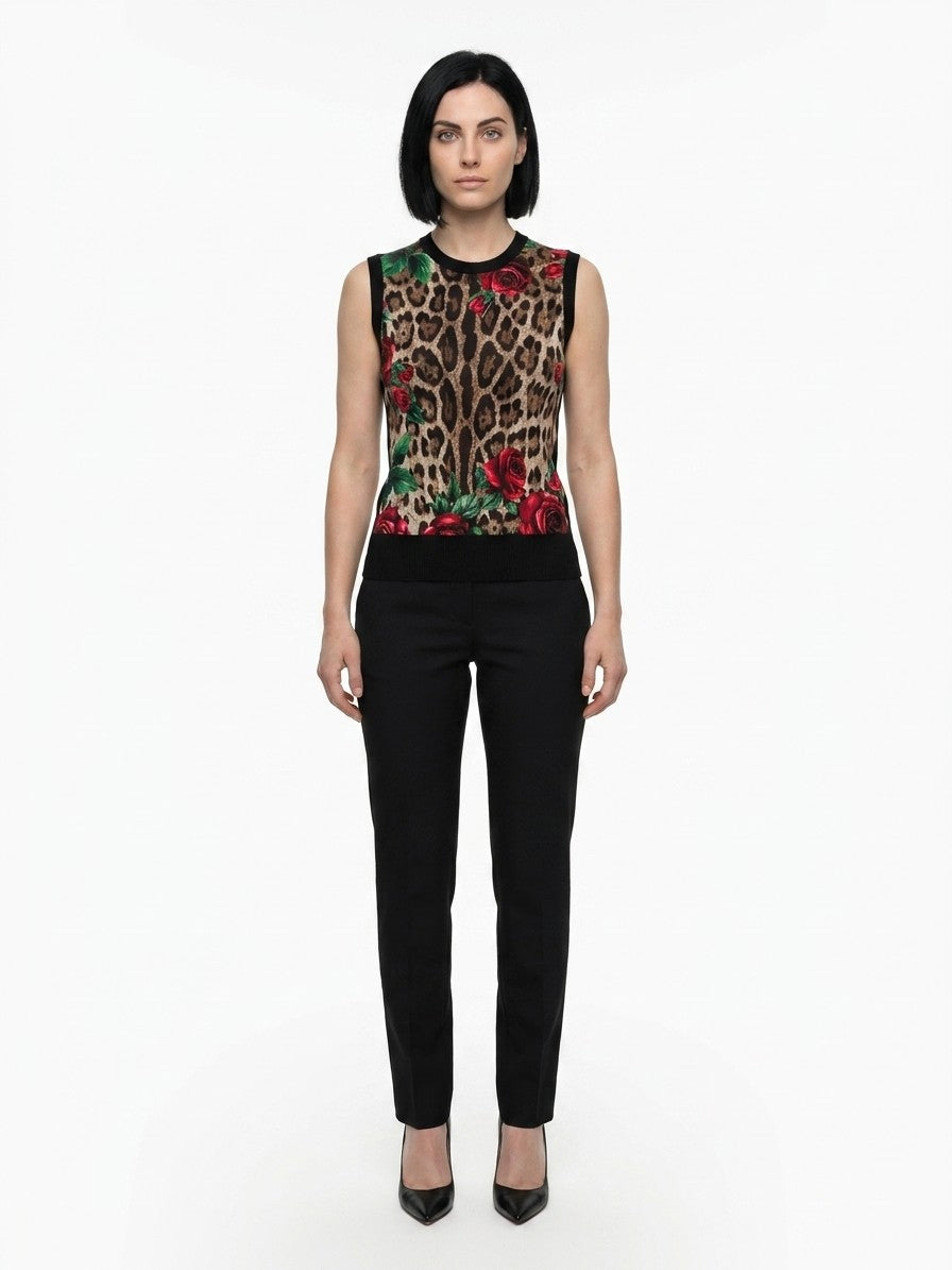Dolce & Gabbana Multicolor Silk Tank Women's Tops