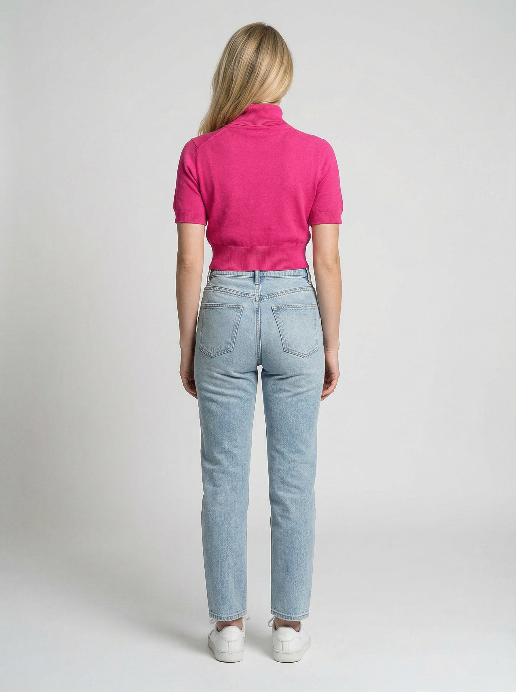 Dolce & Gabbana Pink Silk Women's Turtleneck
