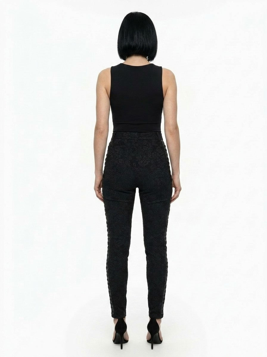 Dolce & Gabbana Black Cotton Skinny Women's Pants