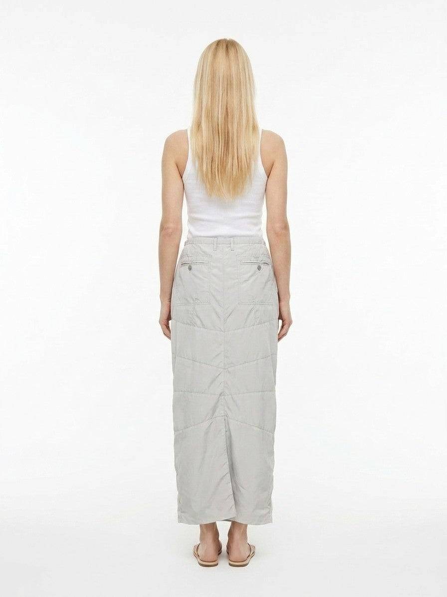 Dolce & Gabbana Gray Polyamide Long Women's Skirt