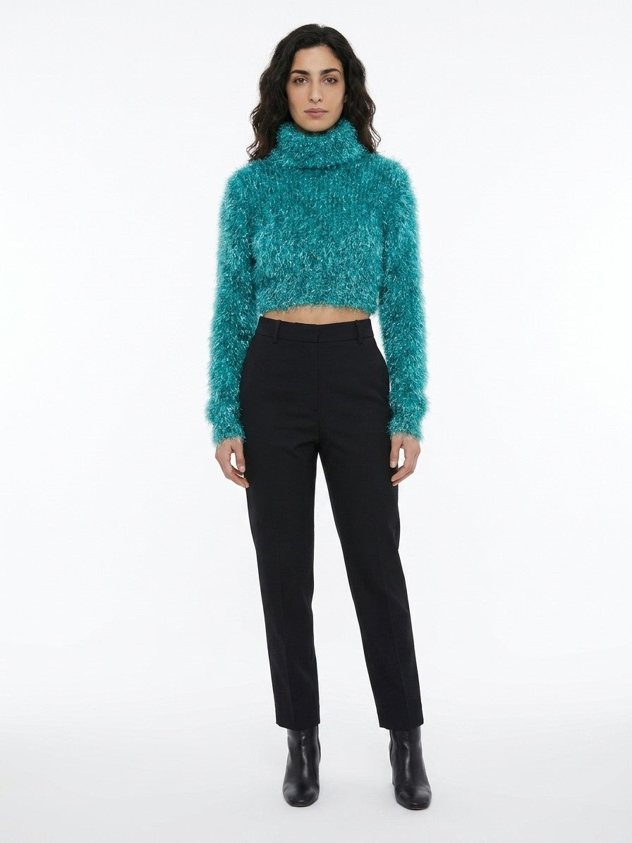 Dolce & Gabbana Blue Polyamide Women's Turtleneck