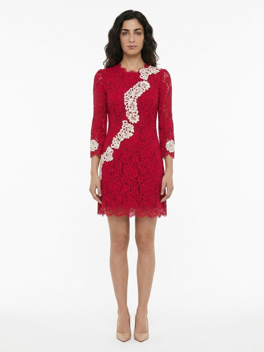 Dolce & Gabbana Bicolor Cotton Cocktail Women's Dress
