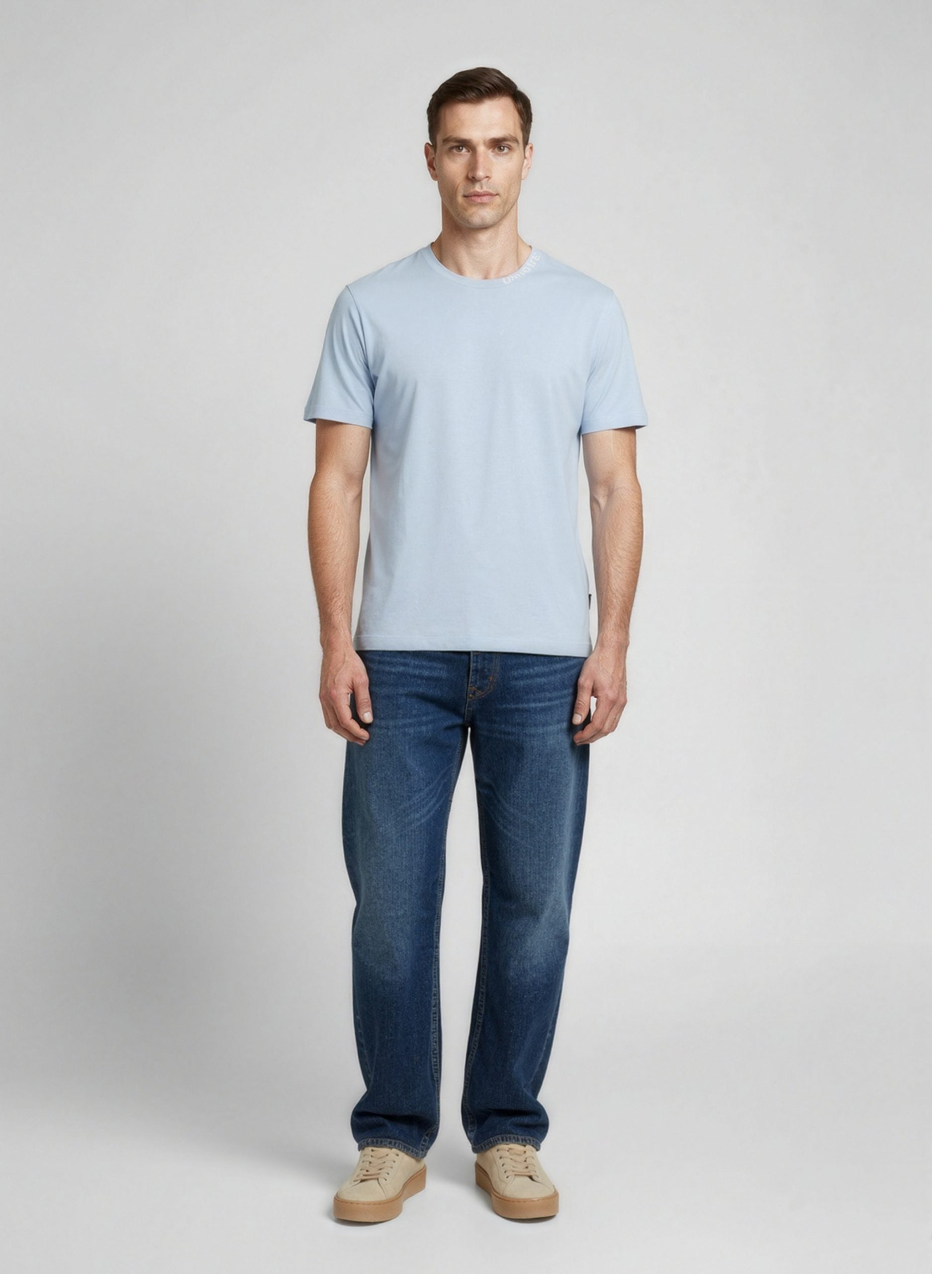 Balmain Bicolor Cotton Men's T-Shirt