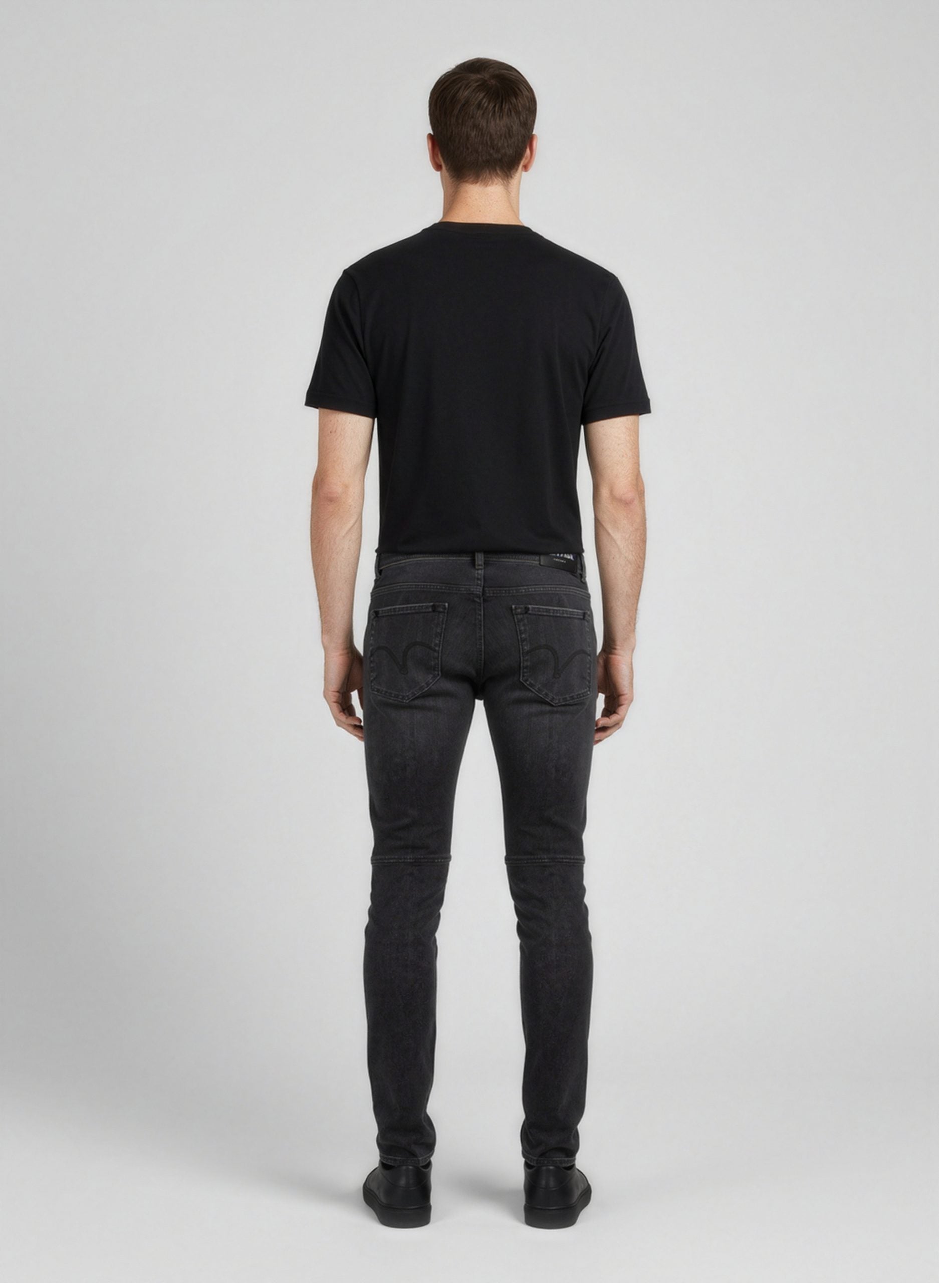 Balmain Black Cotton Slim Fit Men's Jeans