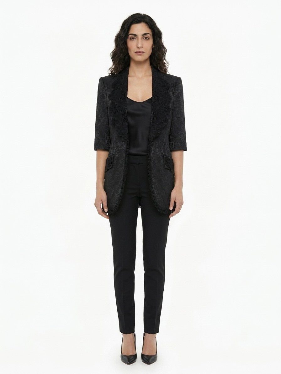 Dolce & Gabbana Black Silk Women's Blazer