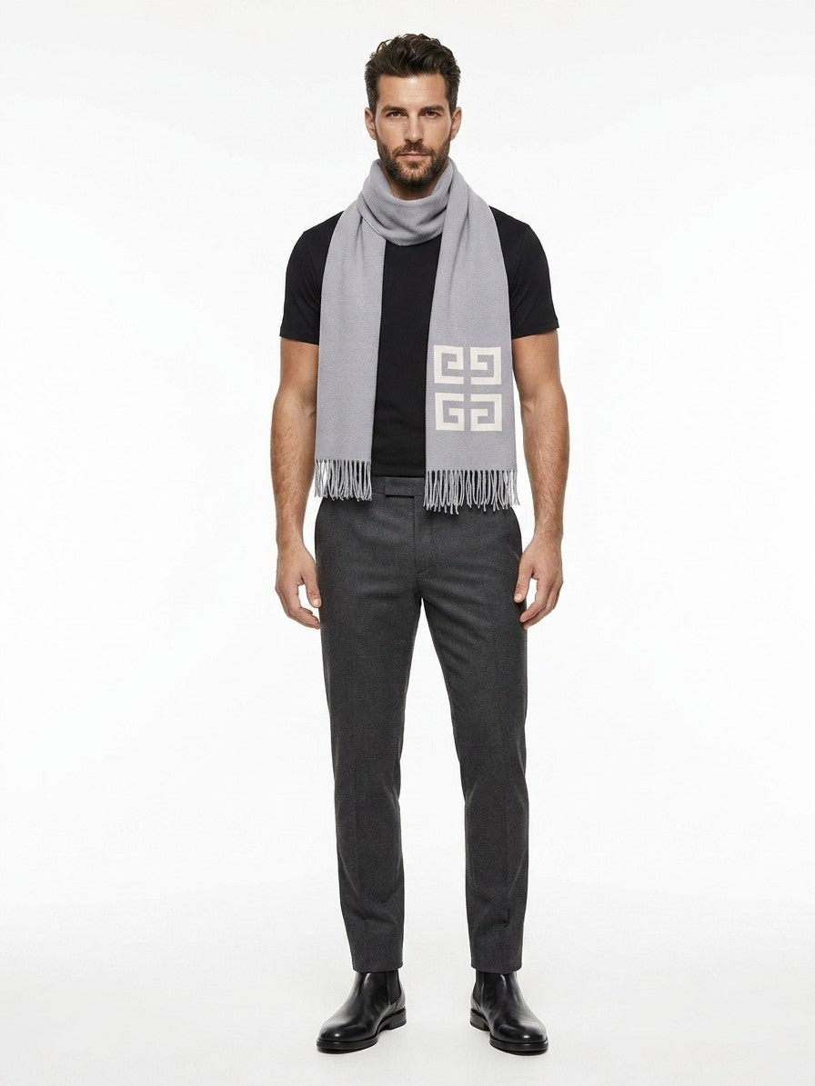 Givenchy Bicolor Virgin Wool Men's Scarf
